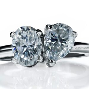Vein of Love — Men's Moissanite Ring in Sterling Silver