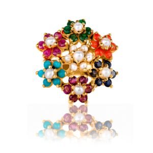 Seven Flowers of Nauratan — Natural 7-Stone Ring in Sterling Silver