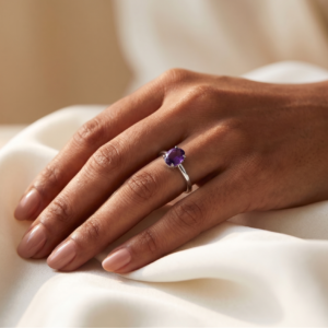 Lavender Dreams — 1–2ct Natural Amethyst Ring in Sterling Silver