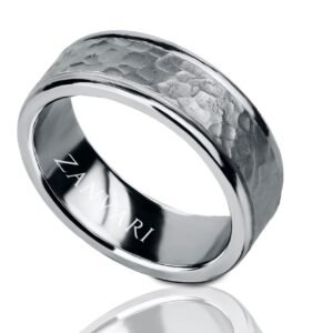 The Band of Zaviyar — Men's Faceted Ring in Sterling Silver