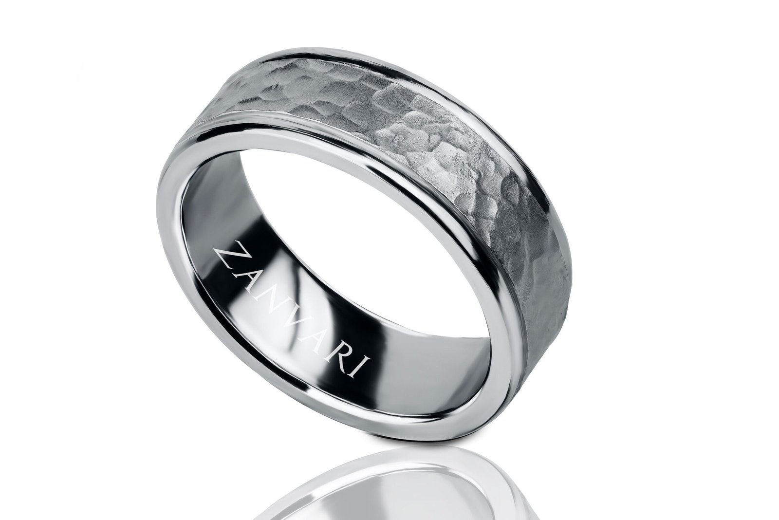 The Band of Zaviyar — Men's Faceted Ring in Sterling Silver