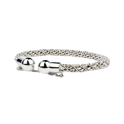 Cable Bangle — Handmade Sterling Silver (Chandi) Bangle
