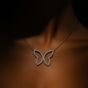 The Becoming Necklace — Moissanite Pendant Necklace in Sterling Silver
