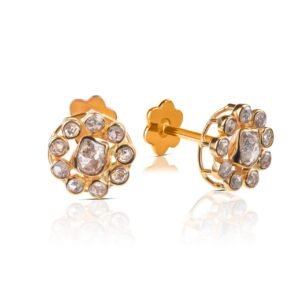 The Art of Diamond Polki Studs — Raw Uncut Diamond in 21k Gold