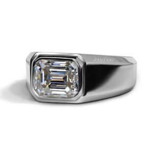 Alpha Male Moissanite Emerald Cut