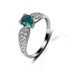 Rainforest Emerald — Natural Emerald Ring in Sterling Silver