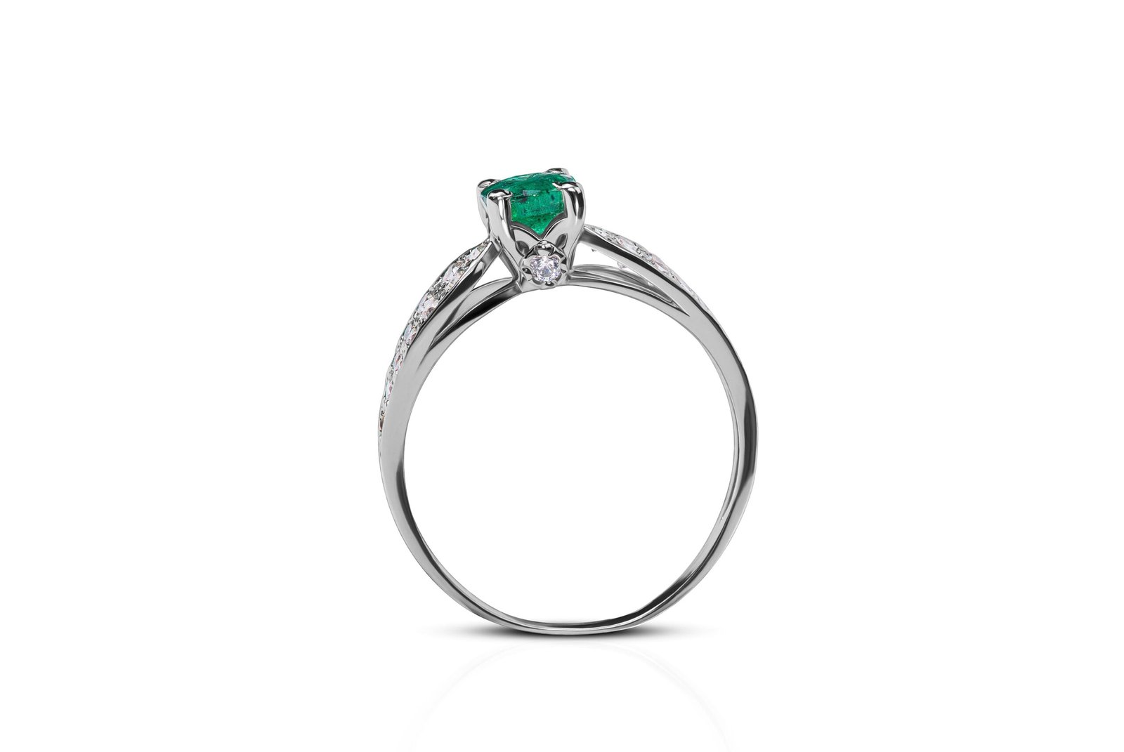Rainforest Emerald — Natural Emerald Ring in Sterling Silver - Image 3