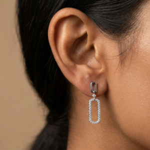 Shine a Little — Moissanite Hoop Earrings in Sterling Silver
