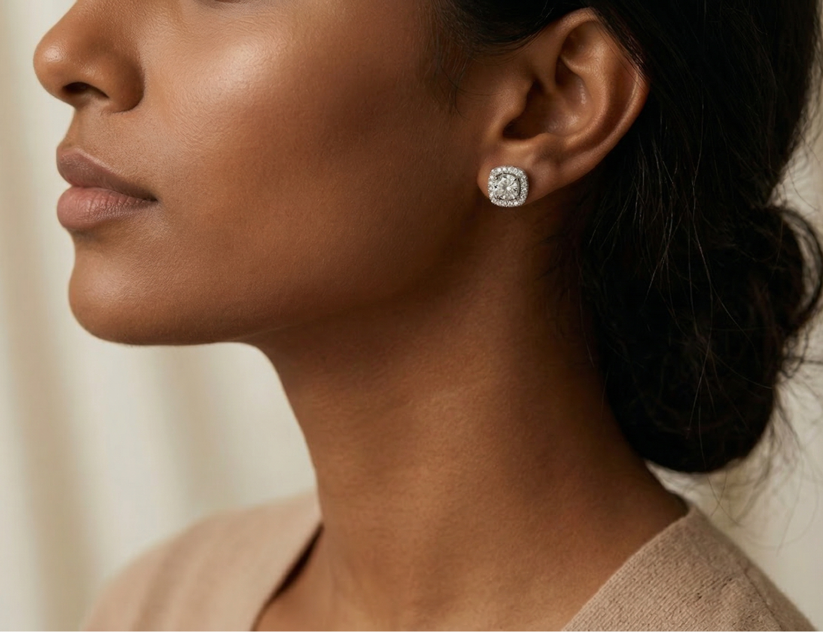 D'Amour Clarity — 1ct GRA Certified Moissanite Studs in Sterling Silver