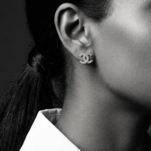 Double C Charm — Interlocking Stud Earrings in Sterling Silver