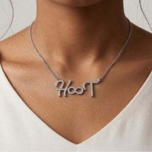 A Silent Promise — Moissanite Initial Necklace in Sterling Silver