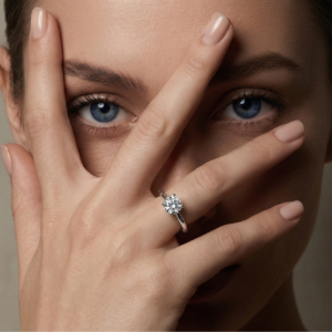 Ever-Fire — 1ct Moissanite Solitaire Ring in Sterling Silver