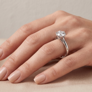 The Crown of Light — 3ct GRA Certified Moissanite Ring in Sterling Silver
