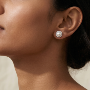 Ocean's Grace — Natural Freshwater Pearl (Moti) Studs in Sterling Silver
