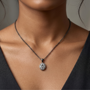 Ovaluxe — 4ct GRA Certified Oval Moissanite Pendant in Sterling Silver
