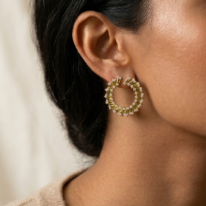 Golden Sunburst — Gold Plated Sterling Silver Earrings