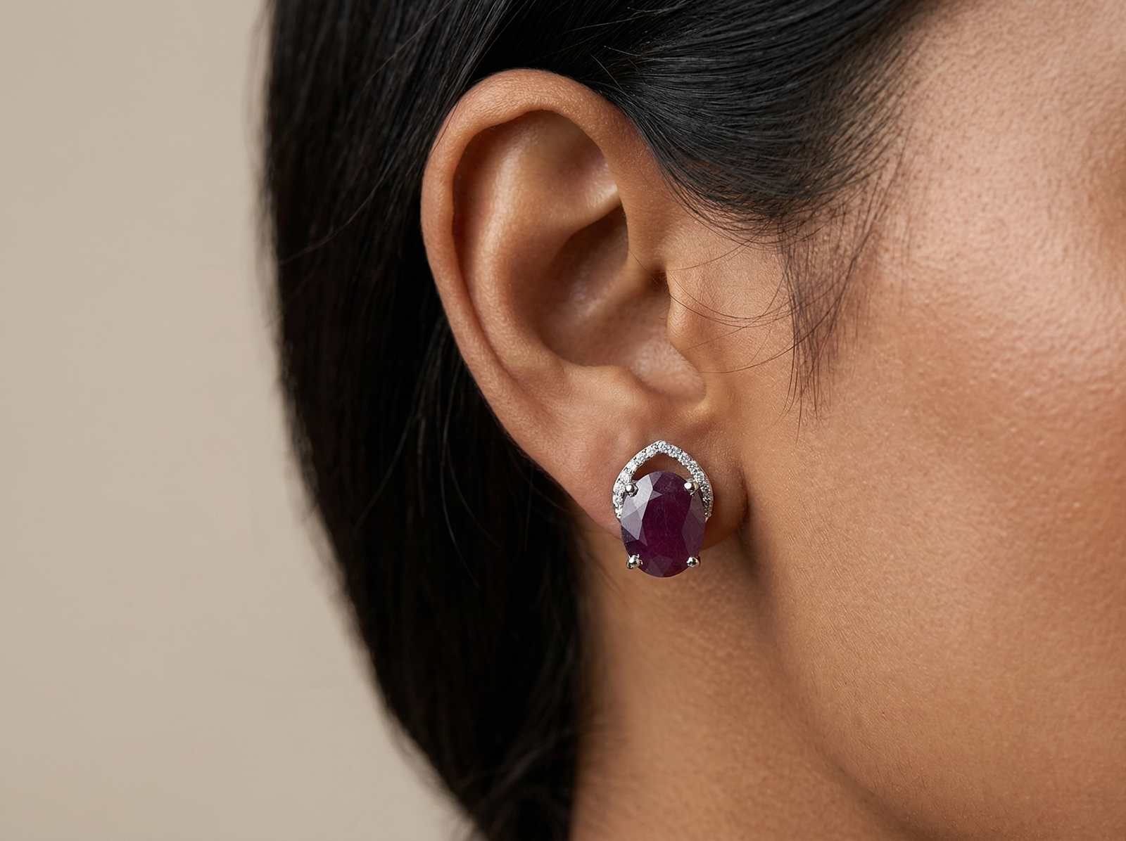 Scarlet Chromatic — 2–3.5ct Natural Ruby Stud Earrings in Sterling Silver