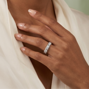 Sixteen Stones by Nuraan — Moissanite Ring in Sterling Silver