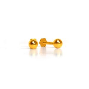 Sleek 21k Gold Ball Stud Earrings