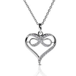 Whispering Heart — Infinity Heart Pendant in Sterling Silver