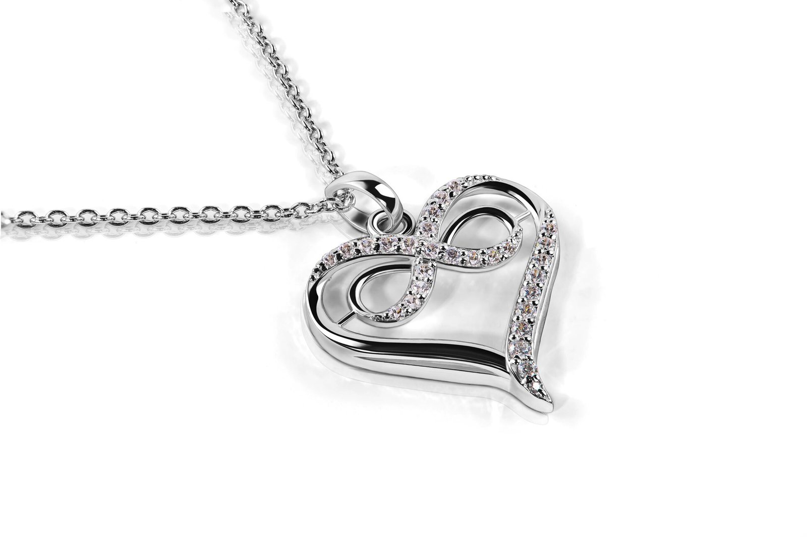 Whispering Heart — Infinity Heart Pendant in Sterling Silver - Image 2