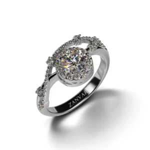 Prism of Passion — 1ct GRA Certified Moissanite Solitaire Ring, Sterling Silver