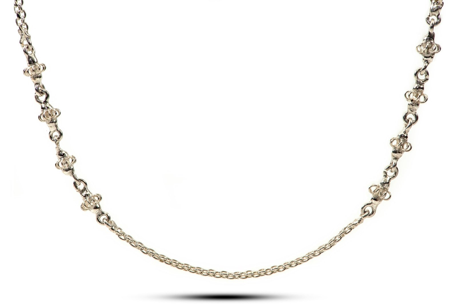 Filigree Flair — 18-Inch Sterling Silver Chain for Women - Image 2