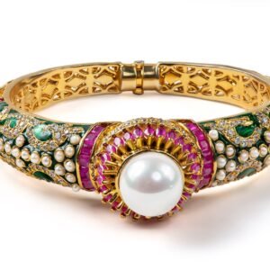Azure Color of Heaven Meenakari Bangle — 22k Gold-Plated Sterling Silver