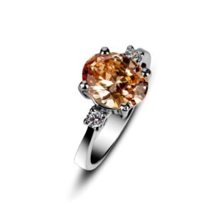 The Rosé Champagne Ring — Champagne Stone Ring in Sterling Silver