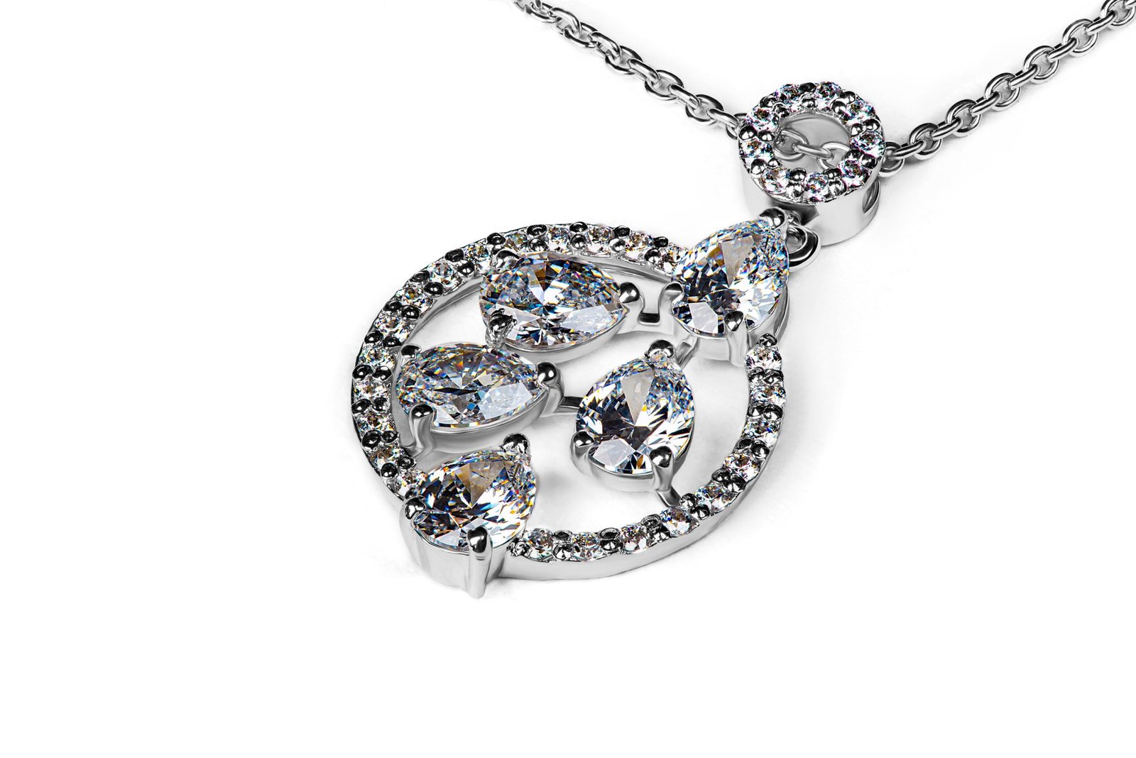 Sparkling Symphony — Moissanite Necklace in Sterling Silver - Image 4