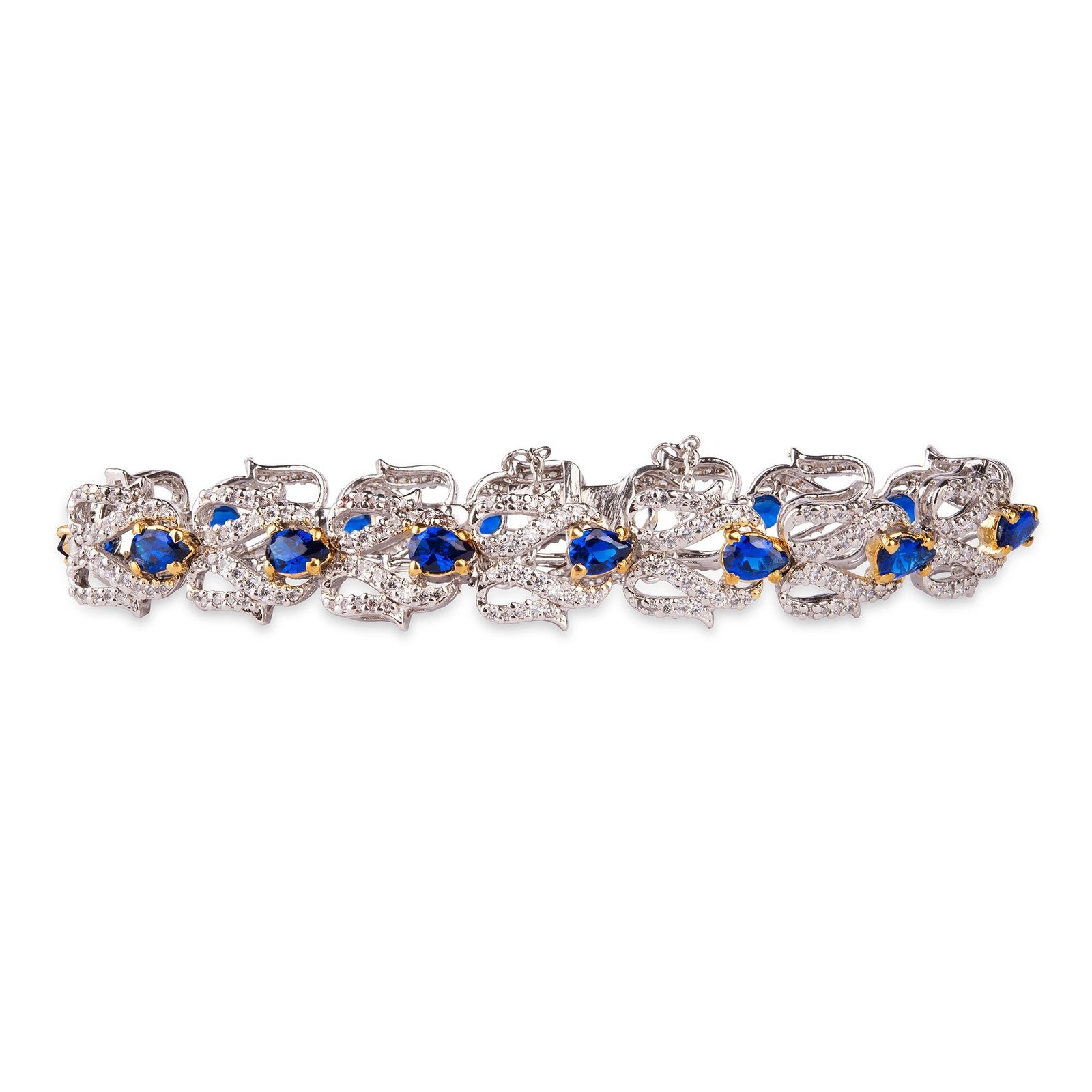 Sapphire Shade — Simulated Sapphire Bracelet in Sterling Silver