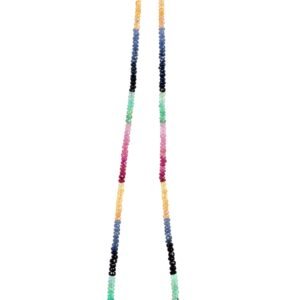 Serene Gemstones String — Natural Ruby, Emerald & Sapphire Necklace