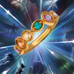 Marvel Avengers Infinity Stones Ring — 6 Lab-Grown Gemstones in Sterling Silver