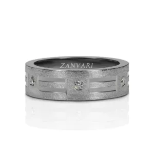 Firestorm — Men's Moissanite Ring in Sterling Silver