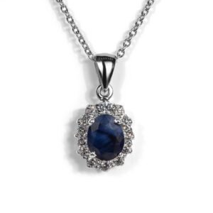 Sapphire Heaven — 1-2ct Natural Sapphire Necklace in Sterling Silver
