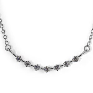 Moissanite Constellation Necklace — 7-Stone Pendant in Sterling Silver