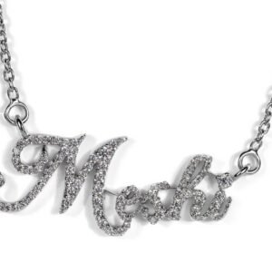 Starlight Personalised Pendant — Moissanite Name Necklace in Sterling Silver