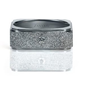 Fashion-Forward — Men's Moissanite Ring in Sterling Silver