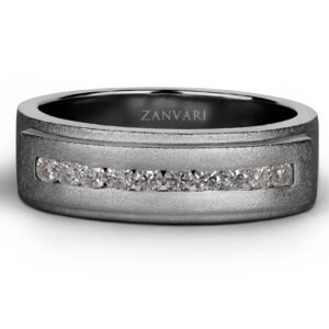 Refined Charm Matte Finish — Men's Moissanite Ring in Sterling Silver