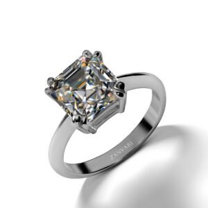 Asscher Dreamware — Asscher Cut Moissanite Ring in Sterling Silver