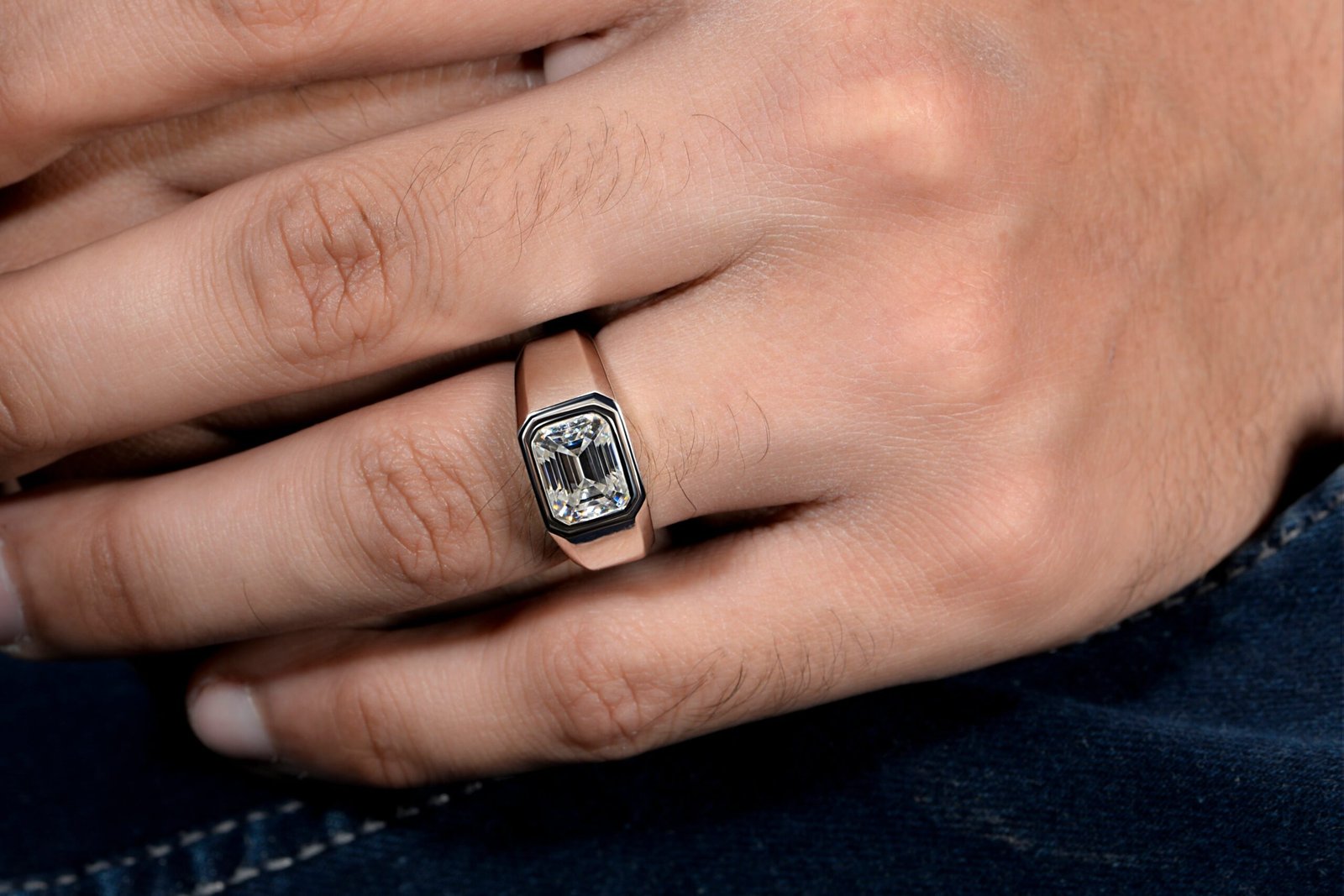 Alpha Male Moissanite Emerald Cut - Image 2