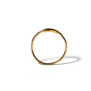 Pure 21k Gold Nose Ring — Plain Band Nose Pin
