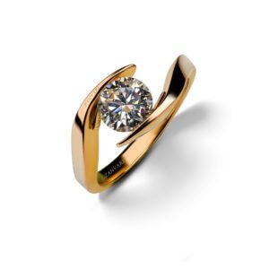 Glinted Galaxy — 1ct Moissanite Ring in 21k Pure Gold