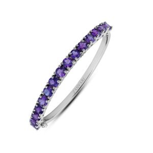 Dreamcatcher — Amethyst Bangle in Sterling Silver