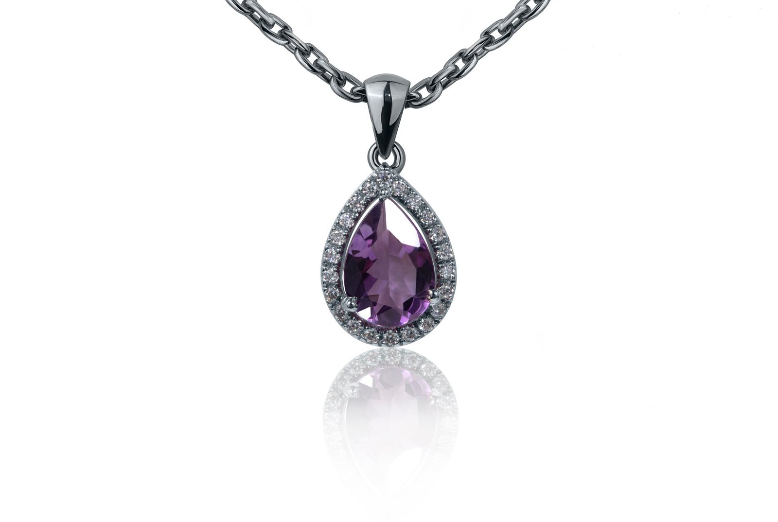 Purple Twilight — 1–1.5ct Natural Amethyst Necklace in Sterling Silver