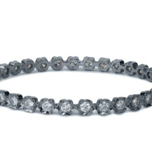 Bloomlight — Moissanite Eternity Bangle in Sterling Silver