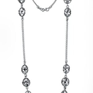 Glistening Grace — 18-Inch Sterling Silver Chain for Women
