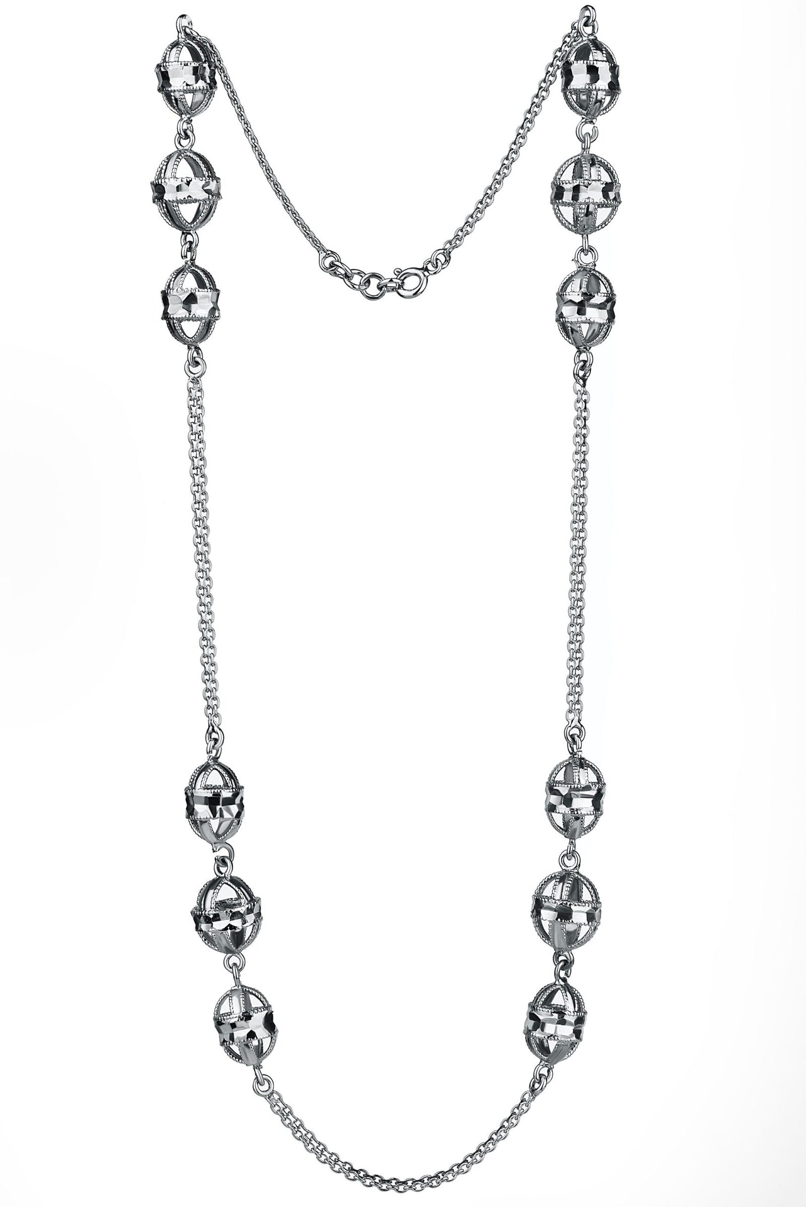 Glistening Grace — 18-Inch Sterling Silver Chain for Women