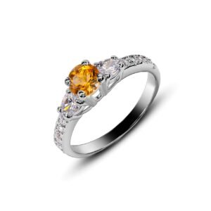 Citrine Sunbeam — Natural Citrine Ring in Sterling Silver