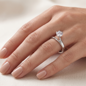 Serious Statement — Moissanite Solitaire Ring in Sterling Silver